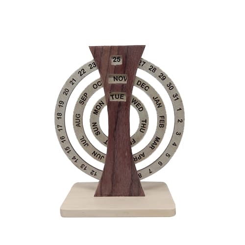 Wooden Desktop Perpetual Calendar